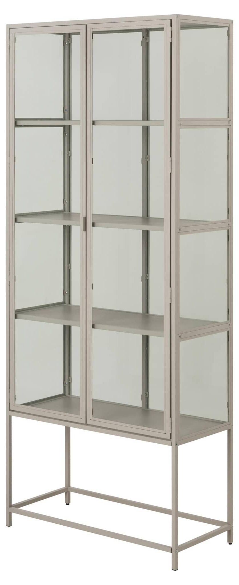 Vitrinekast Seaford 8211 Grijs Gepoedercoat Stalen Frame