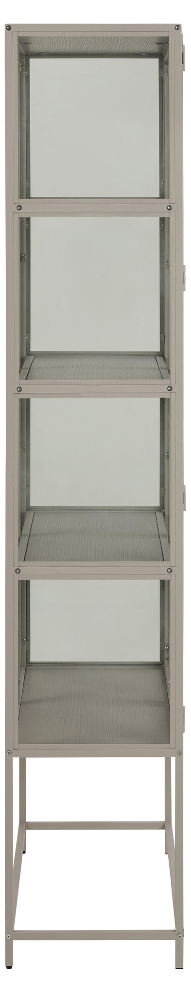 Vitrinekast Seaford 8211 Grijs Gepoedercoat Stalen Frame