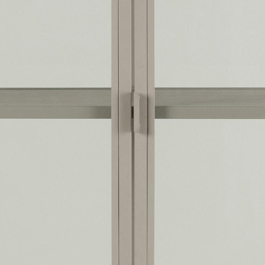 Vitrinekast Seaford 8211 Grijs Gepoedercoat Stalen Frame