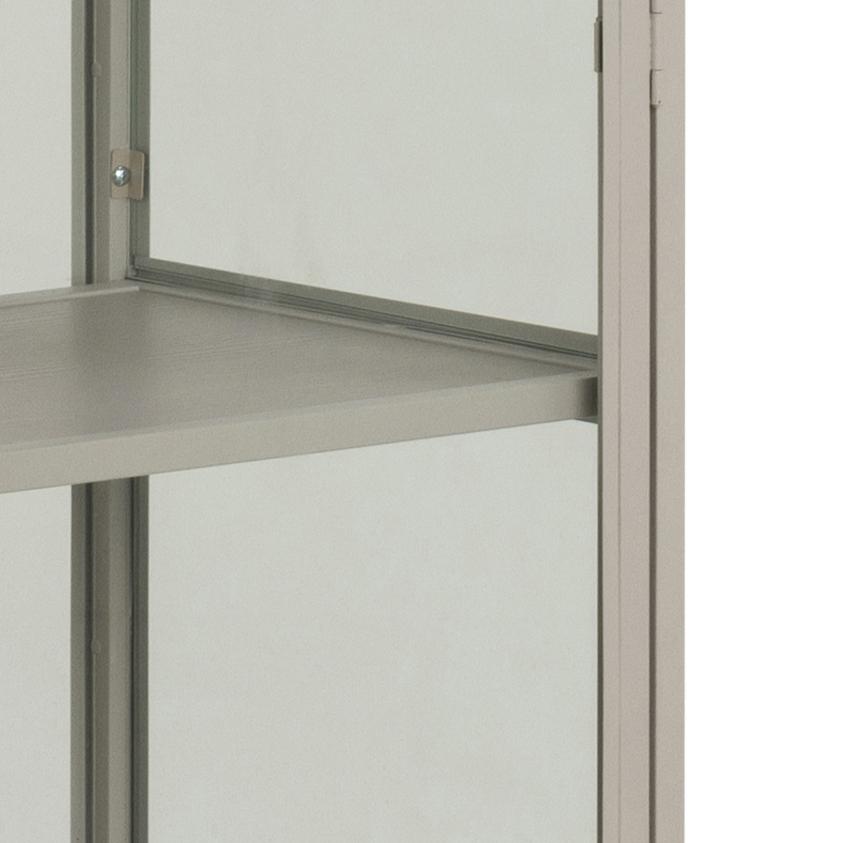 Vitrinekast Seaford 8211 Grijs Gepoedercoat Stalen Frame