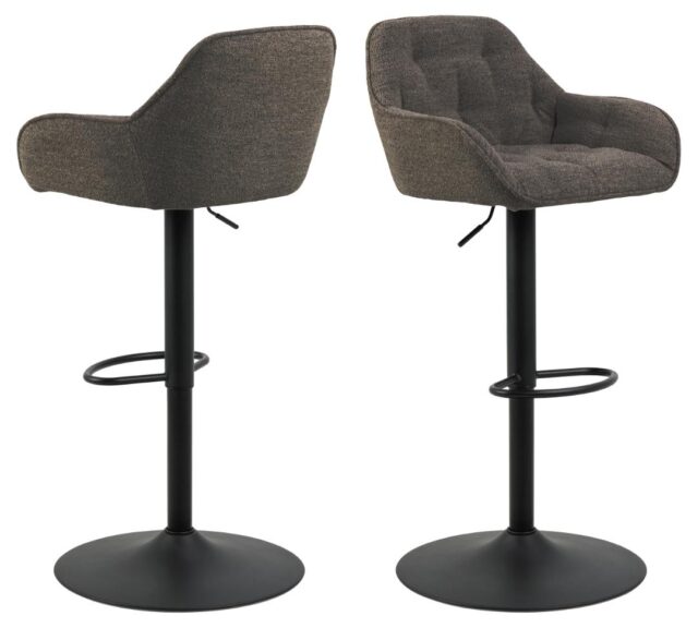 Barkruk Brooke 8211 Stof Monza Taupe 8211 Staal Minimale Bestelling 2 Stuks
