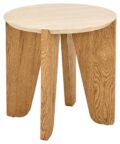 Bijzettafel Dockland - Ruw Travertijn - Eiken melamine