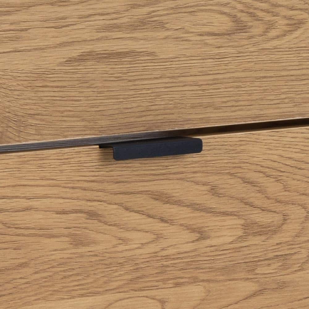 Schoenenkast Seaford 8211 Ruw Eikenpapier Zwart Metaal