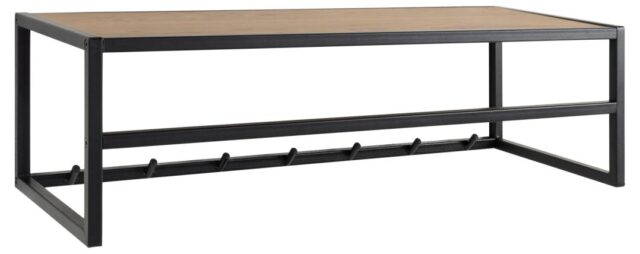 Kapstok Seaford 8211 Ruw Eiken Houten Plank Zwart