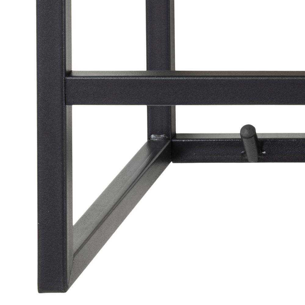 Kapstok Seaford 8211 Ruw Eiken Houten Plank Zwart