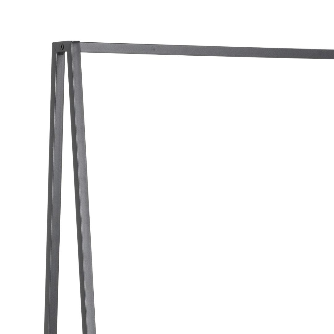 Kledingrek Seaford 8211 Matzwart 8211 Staal Melamine