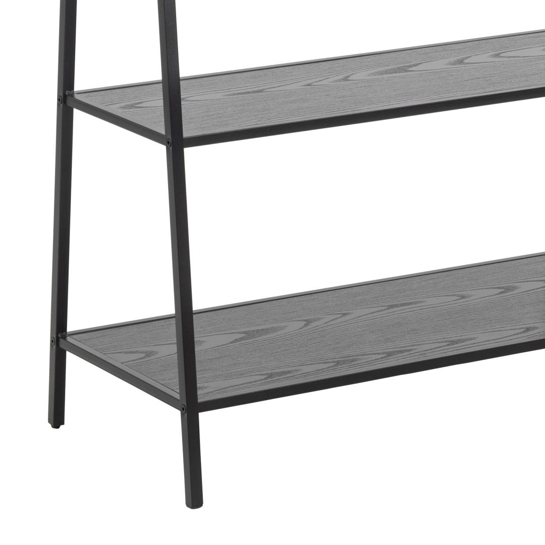 Kledingrek Seaford 8211 Matzwart 8211 Staal Melamine
