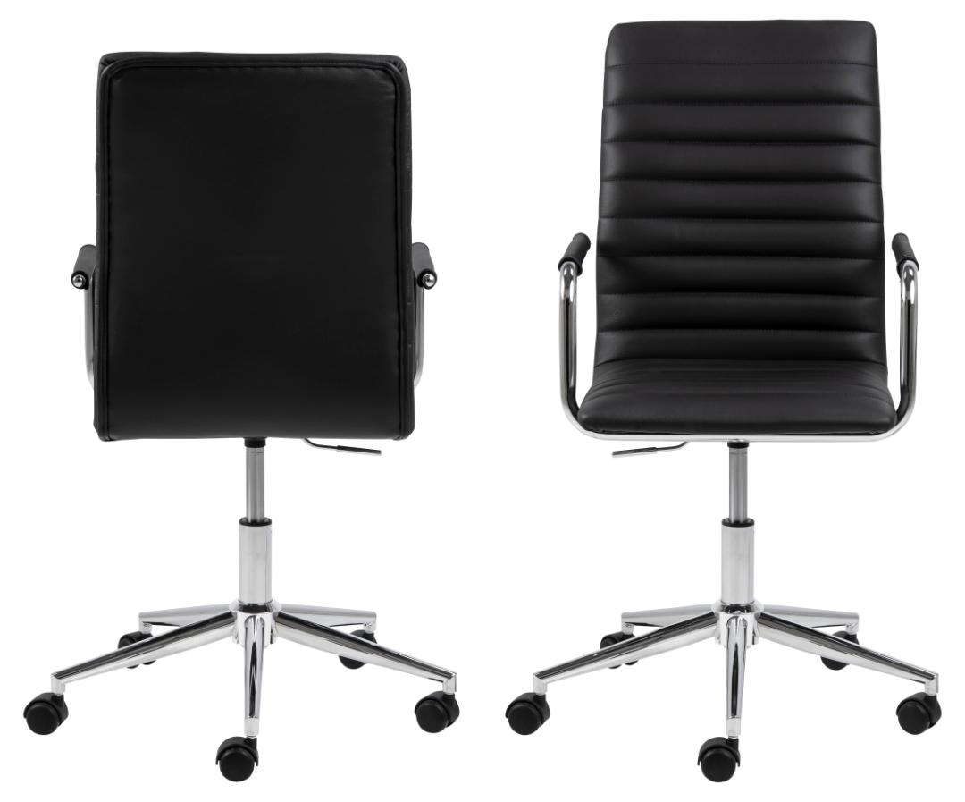 Bureaustoel Winslow 8211 Met Armleuningen 8211 Zwart Kunstleer