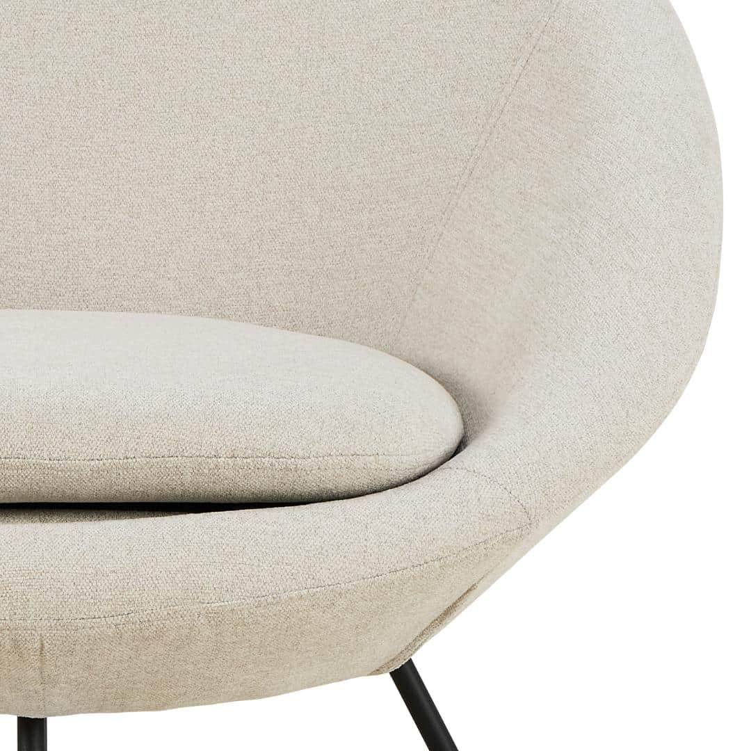 Loungestoel Middelste 8211 Stof Beige Texture