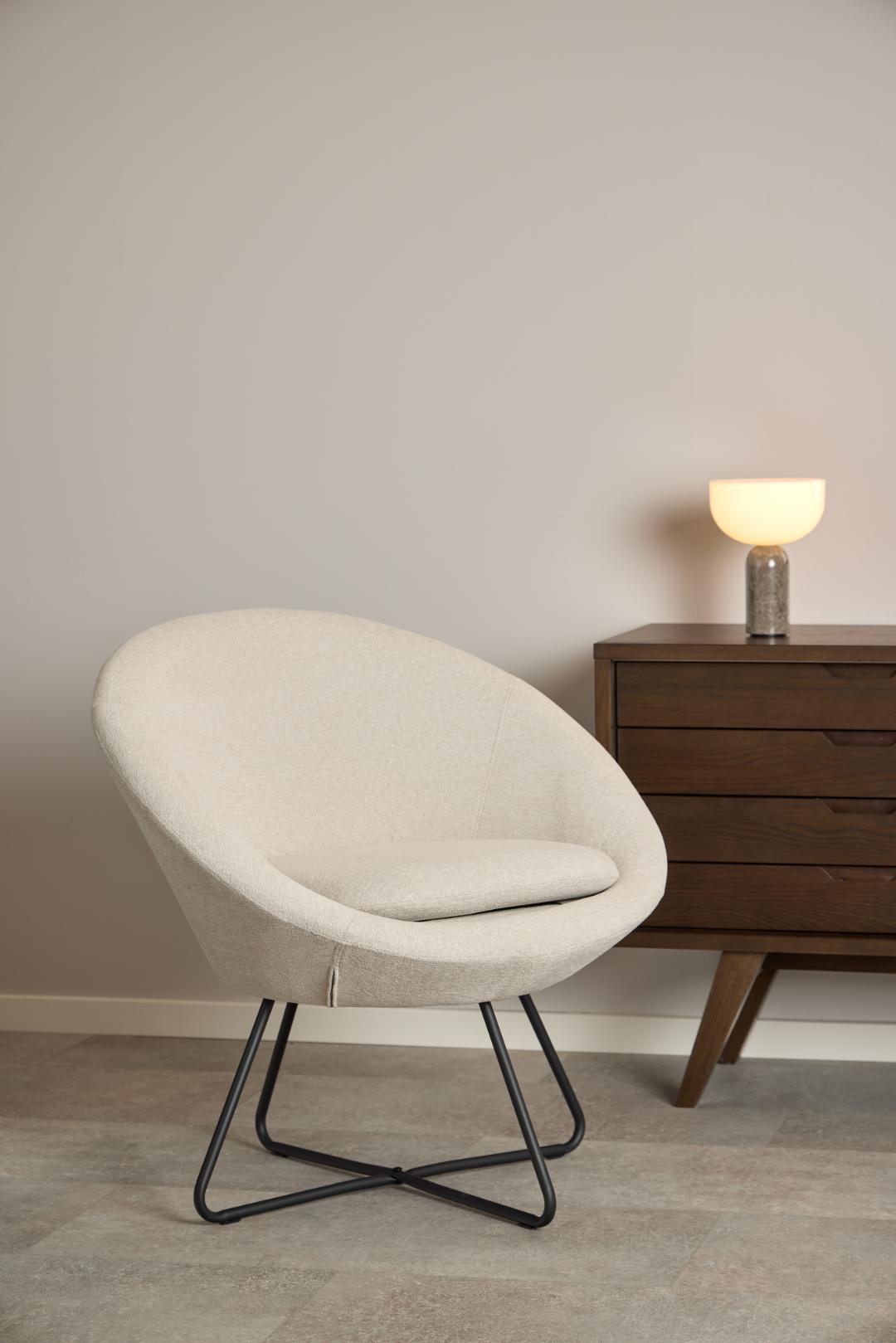 Loungestoel Middelste 8211 Stof Beige Texture