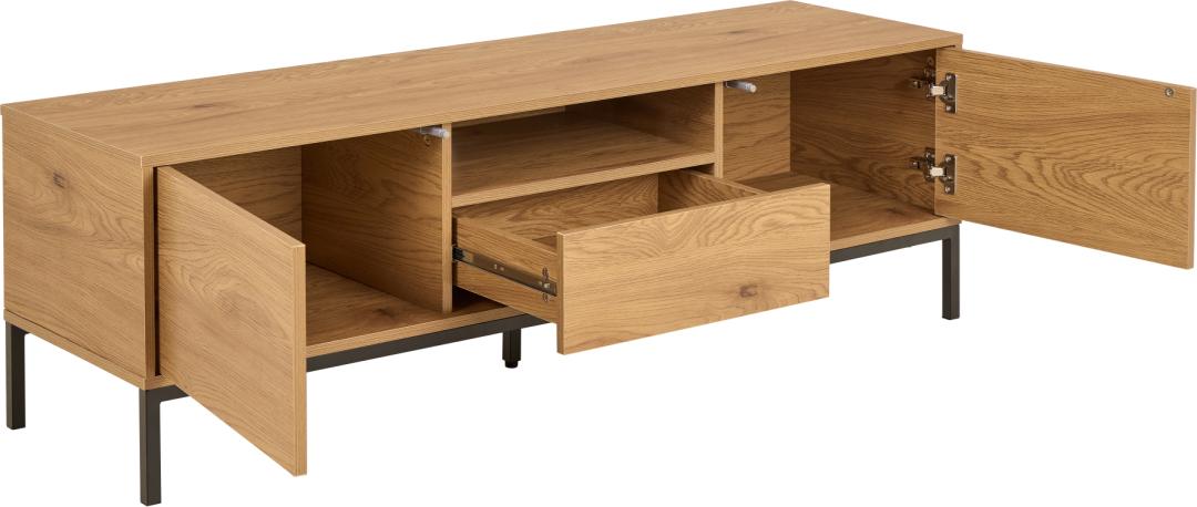 Tv Meubel Seaford 8211 Eikenhout 8211 Staal