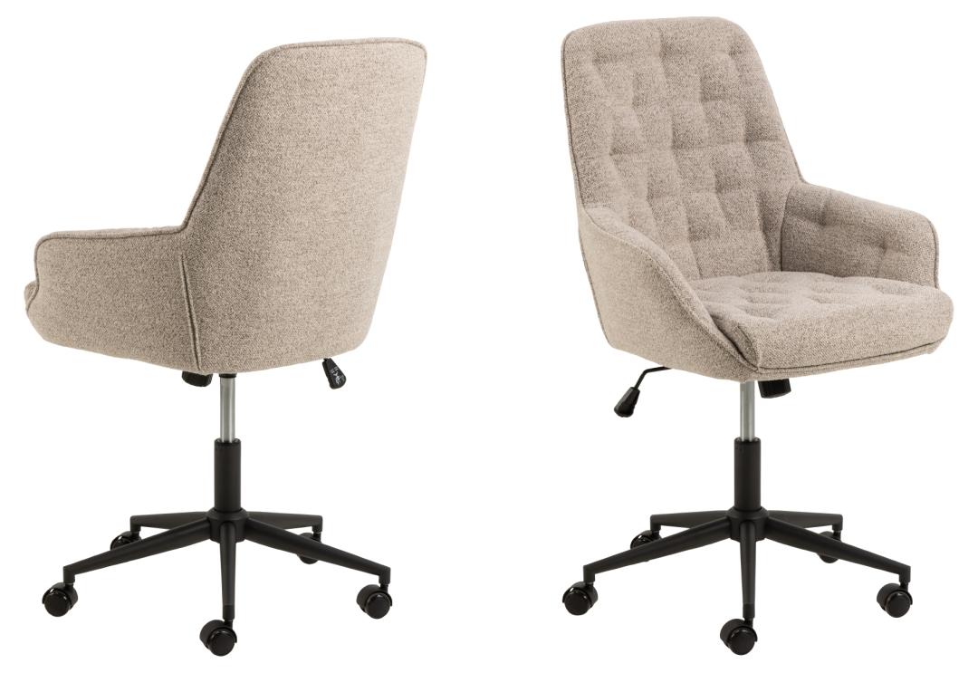 Bureaustoel Erik 8211 Met Armleuningen 8211 Stof Monza Beige