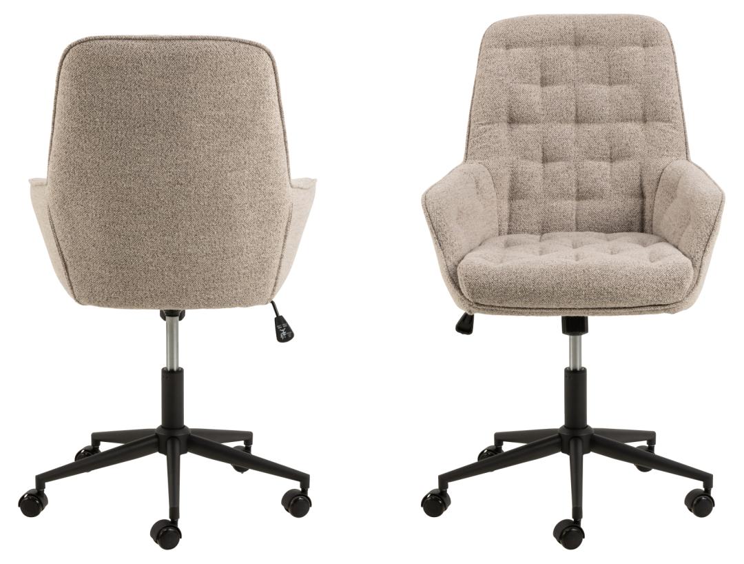 Bureaustoel Erik 8211 Met Armleuningen 8211 Stof Monza Beige