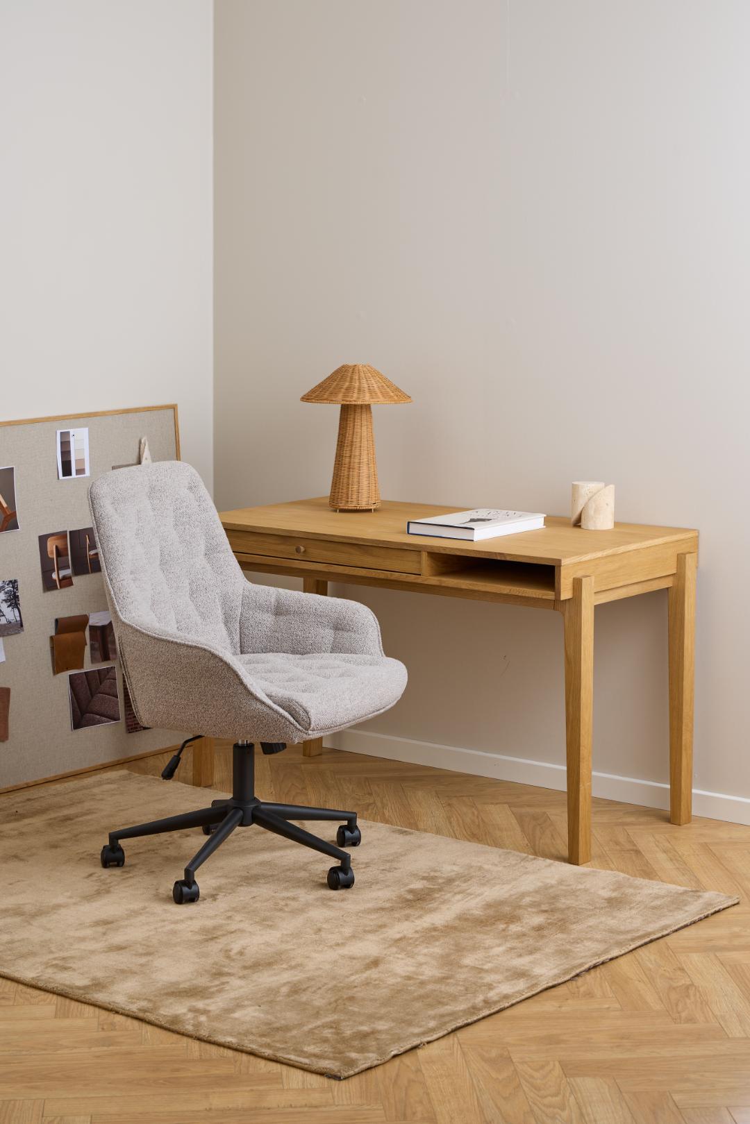 Bureaustoel Erik 8211 Met Armleuningen 8211 Stof Monza Beige