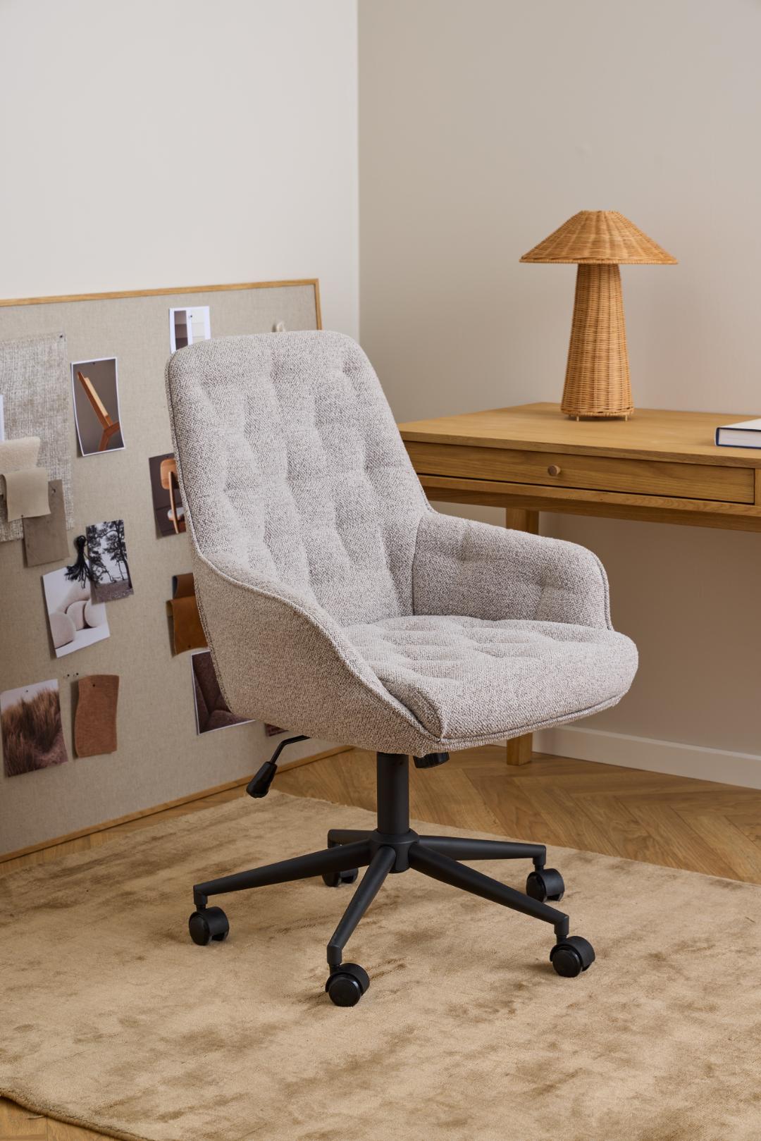 Bureaustoel Erik 8211 Met Armleuningen 8211 Stof Monza Beige