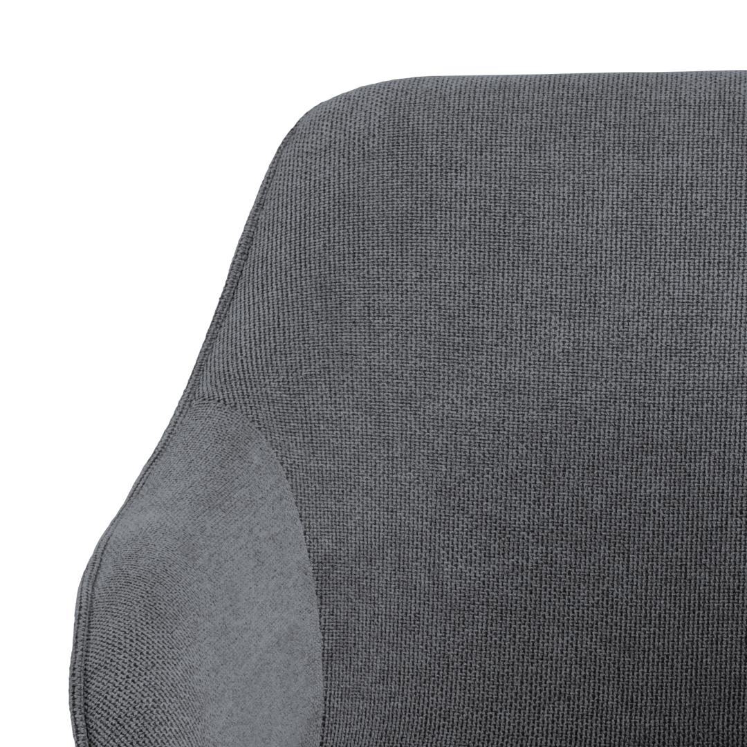 Eetkamerstoel Clara 8211 Stof Caso Antraciet 8211 Zwart Metaal Minimale Bestelling 2 Stuks