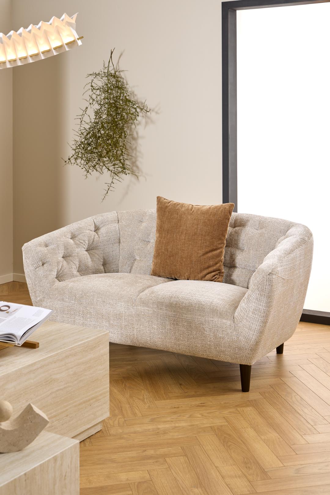 2 Zitsbank Ria 8211 Stof Juto Beige