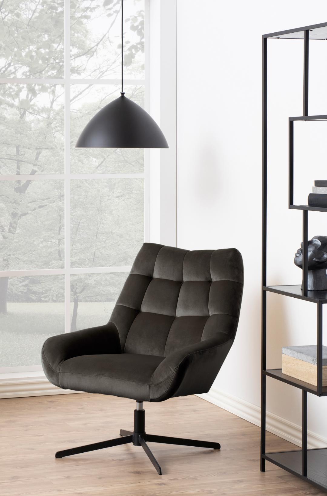 Fauteuil Parijs 8211 Stof Vic Grijs Bruin