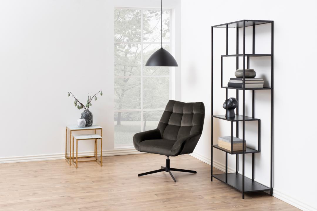 Fauteuil Parijs 8211 Stof Vic Grijs Bruin