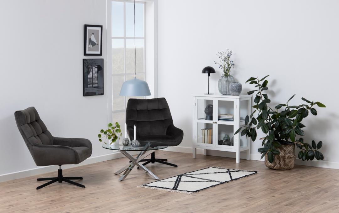 Fauteuil Parijs 8211 Stof Vic Grijs Bruin