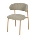 Eetkamerstoel Micah Hush - Natuurlijk eiken - Stof beige