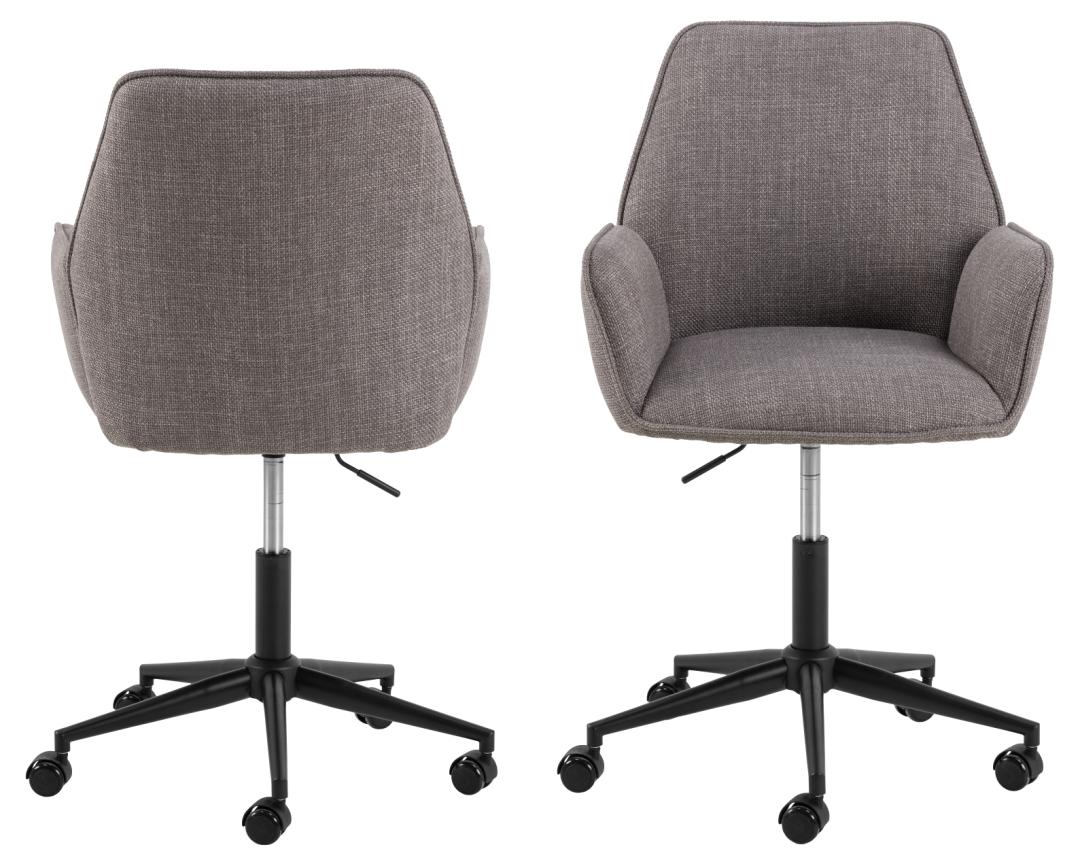 Bureaustoel Glenda 8211 Met Armleuningen 8211 Stof Basel Lichtgrijs Bruin