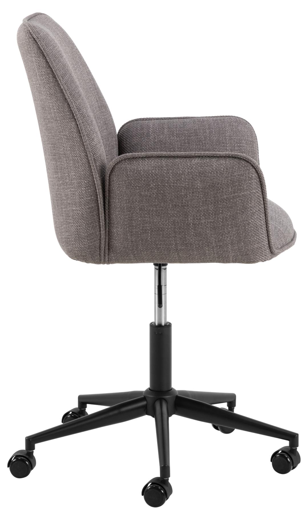Bureaustoel Glenda 8211 Met Armleuningen 8211 Stof Basel Lichtgrijs Bruin