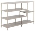 Boekenkast Seaford - Grijs ruw staal - Grijs melamine planken