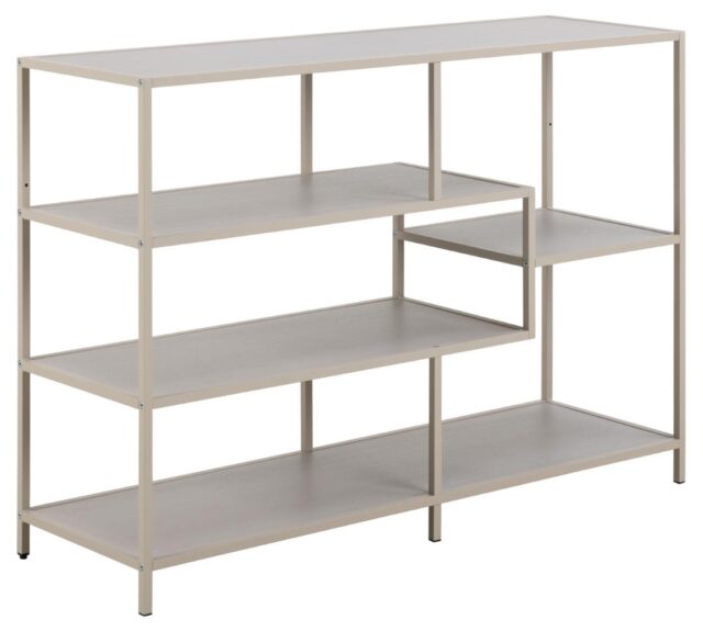 Boekenkast Seaford 8211 Grijs Ruw Staal 8211 Grijs Melamine Planken
