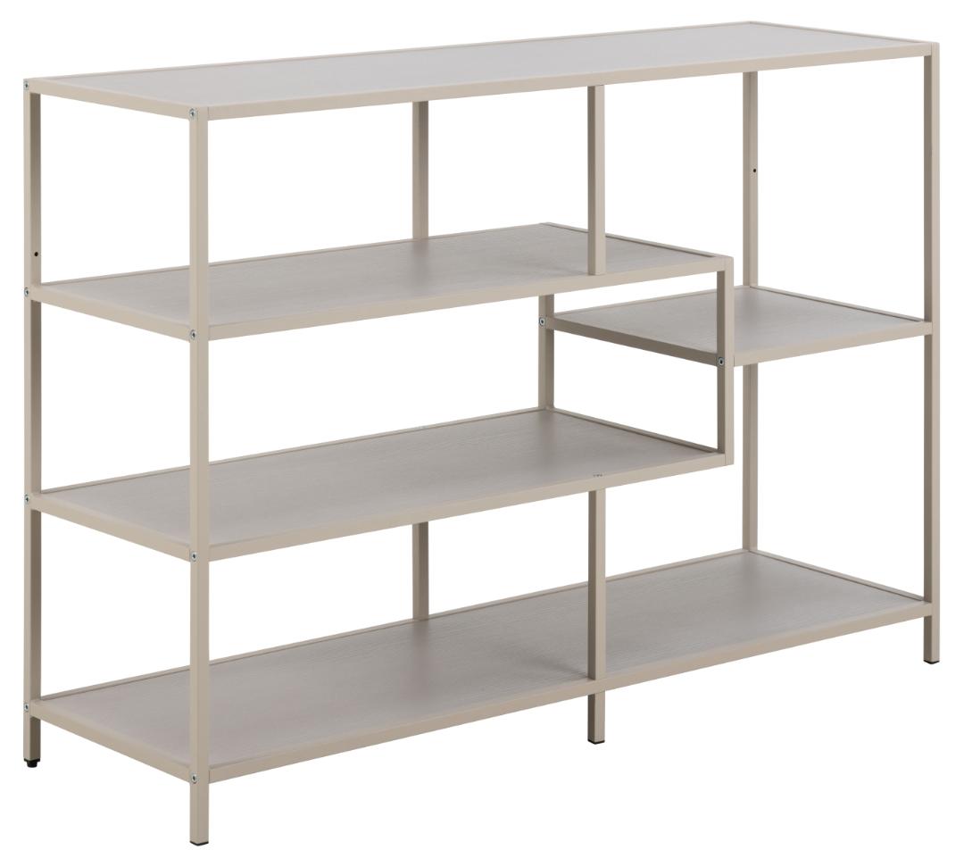 Boekenkast Seaford 8211 Grijs Ruw Staal 8211 Grijs Melamine Planken