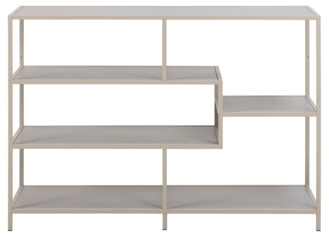 Boekenkast Seaford 8211 Grijs Ruw Staal 8211 Grijs Melamine Planken