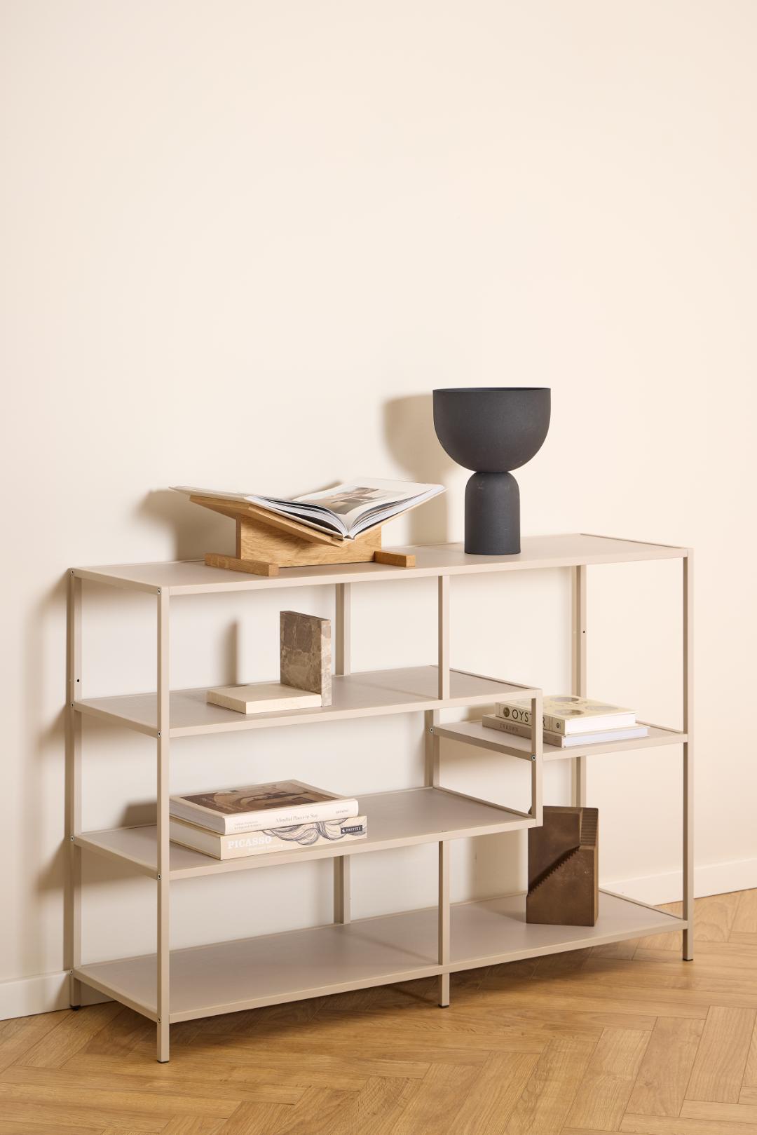 Boekenkast Seaford 8211 Grijs Ruw Staal 8211 Grijs Melamine Planken
