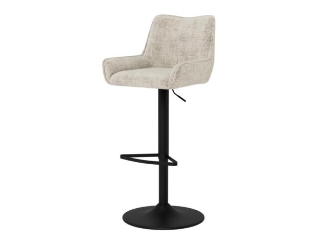 Barkruk Eddie 8211 Stof Juto Beige 8211 Zwart Metaal