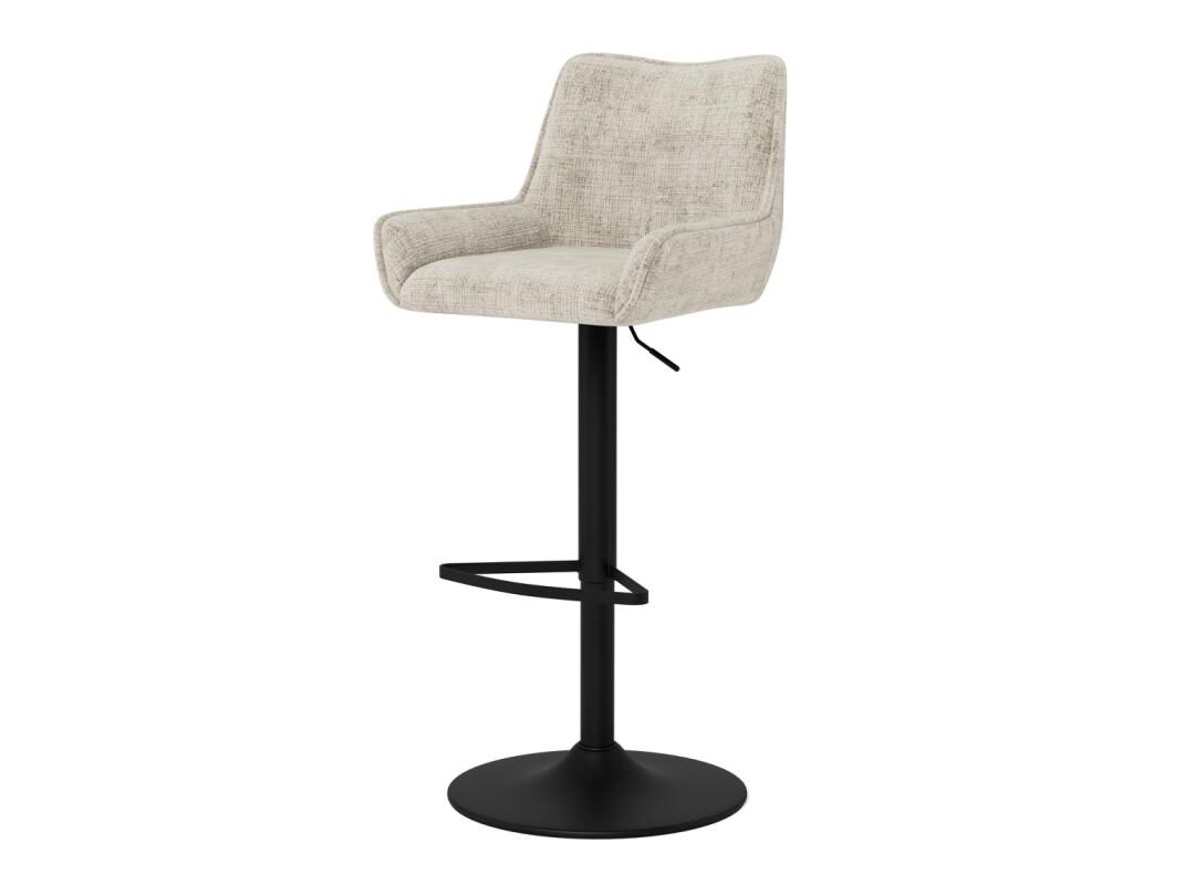 Barkruk Eddie 8211 Stof Juto Beige 8211 Zwart Metaal