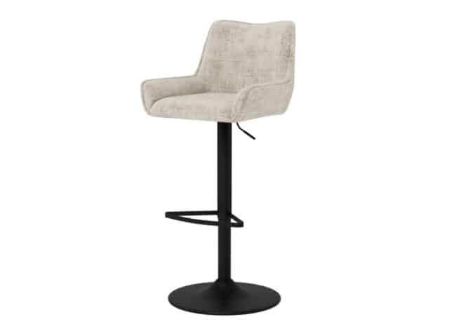 Barkruk Eddie 8211 Stof Juto Beige 8211 Zwart Metaal Minimale Bestelling 2 Stuks