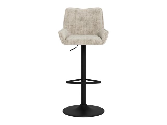 Barkruk Eddie 8211 Stof Juto Beige 8211 Zwart Metaal