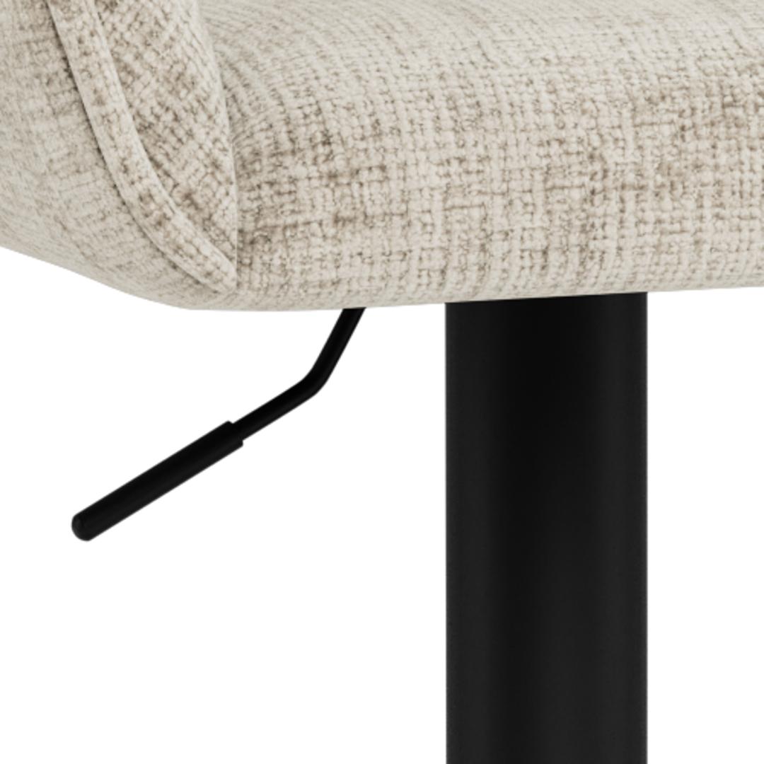 Barkruk Eddie 8211 Stof Juto Beige 8211 Zwart Metaal