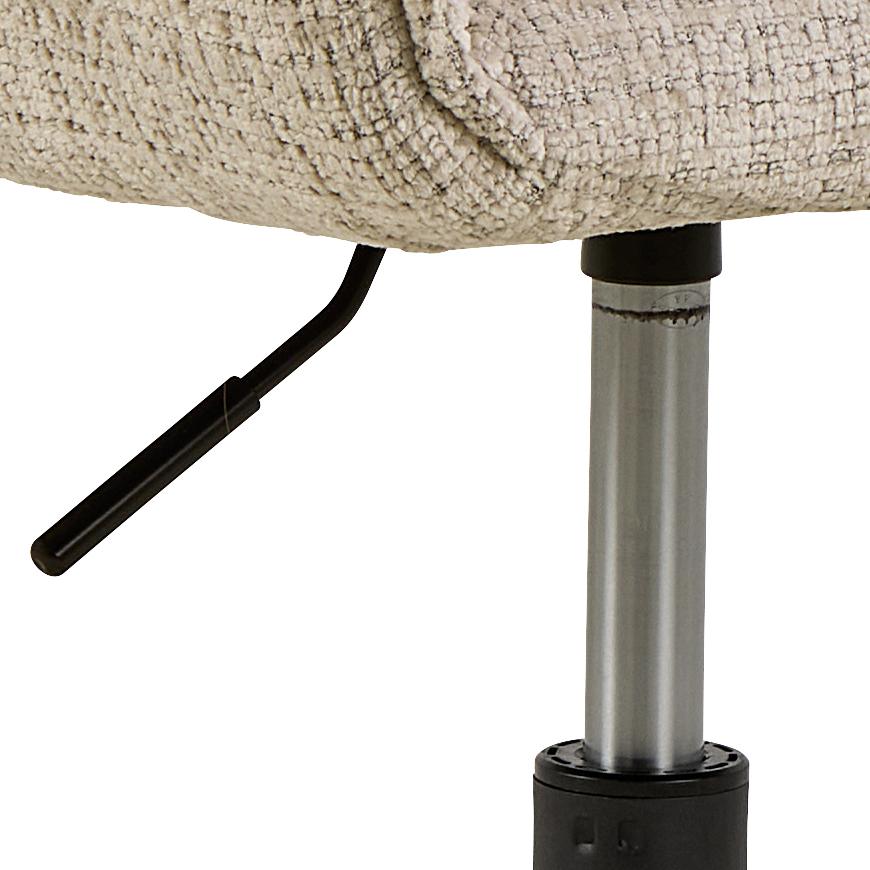 Bureaustoel Eddie 8211 Stof Juto Beige 8211 Zwart Metaal 8211 Verstelbaar