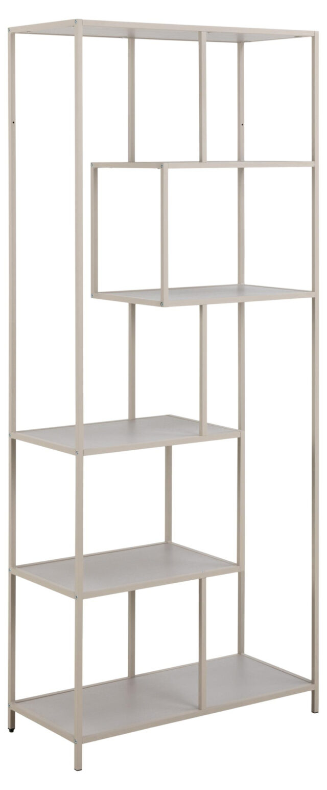 Boekenkast Seaford 8211 Grijs Ruw Staal 8211 Grijs Melamine Planken