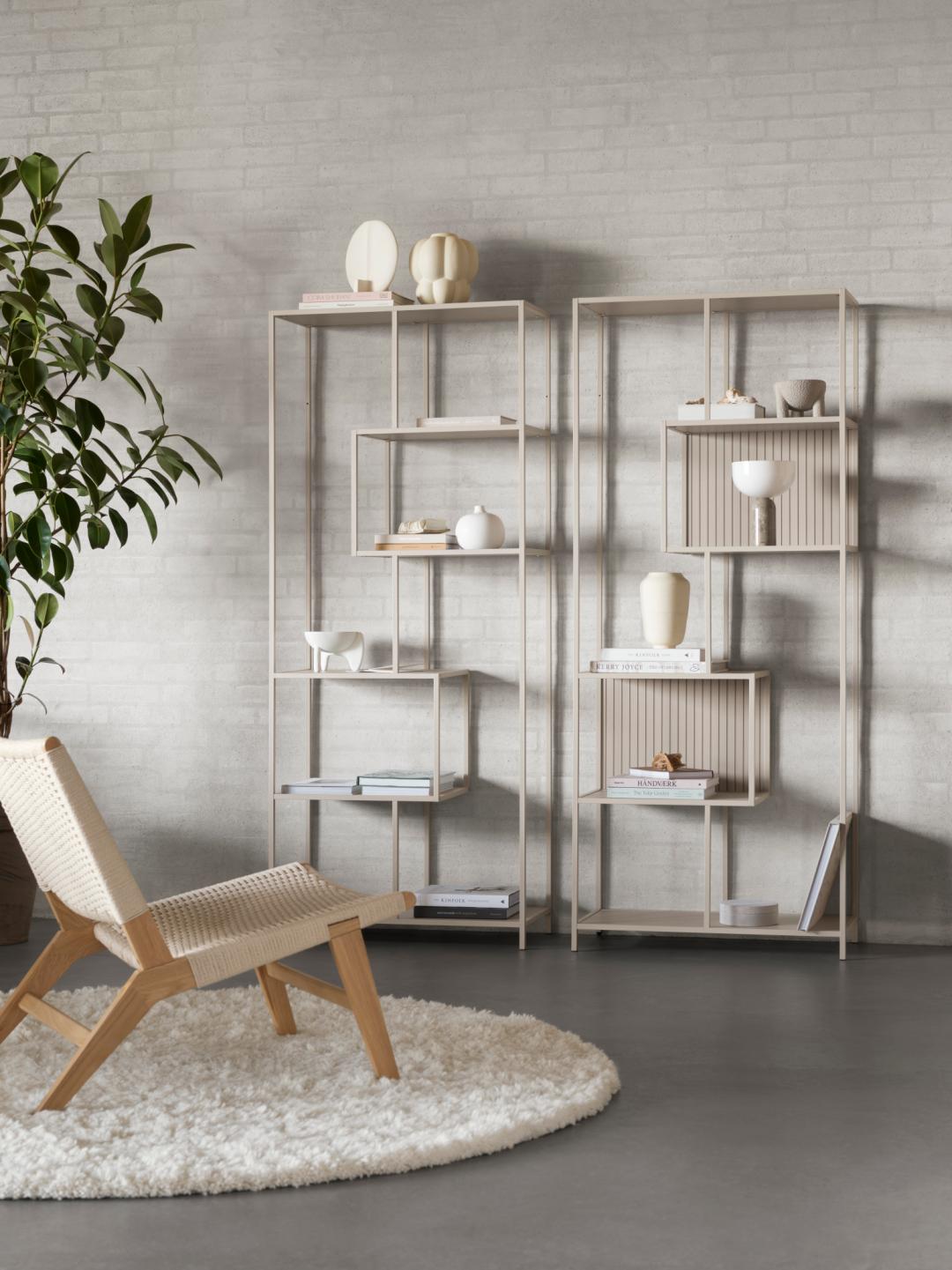 Boekenkast Seaford 8211 Grijs Ruw Staal 8211 Grijs Melamine Planken