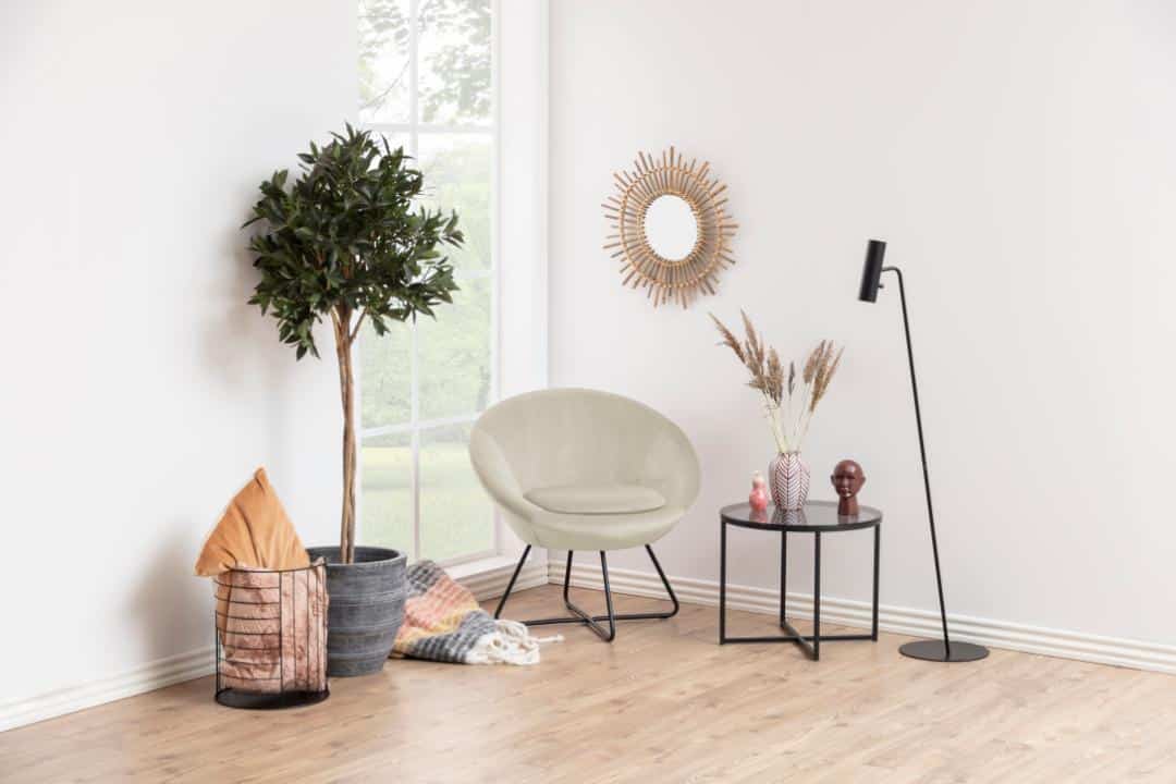 Loungestoel Middelste 8211 Stof Zand Fluweel