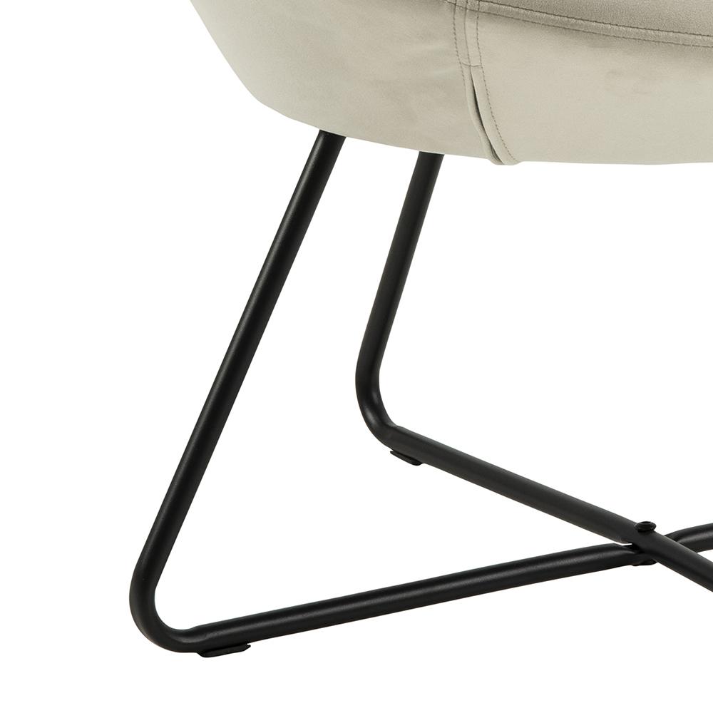 Loungestoel Middelste 8211 Stof Zand Fluweel