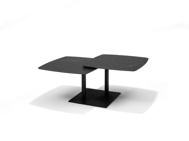 Salontafel Gemini 8211 Zwart Deckstone 8211 2 Bladen Schuifbaar