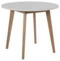 Eetkamertafel Raven - Wit PU geverfd berkenhout - 90cm