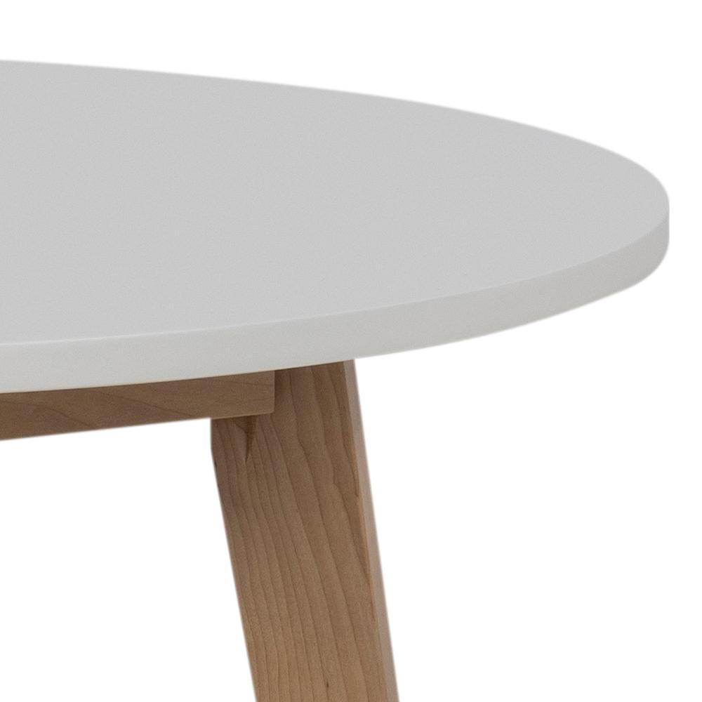 Eetkamertafel Raven 8211 Wit Pu Geverfd Berkenhout 8211 90cm
