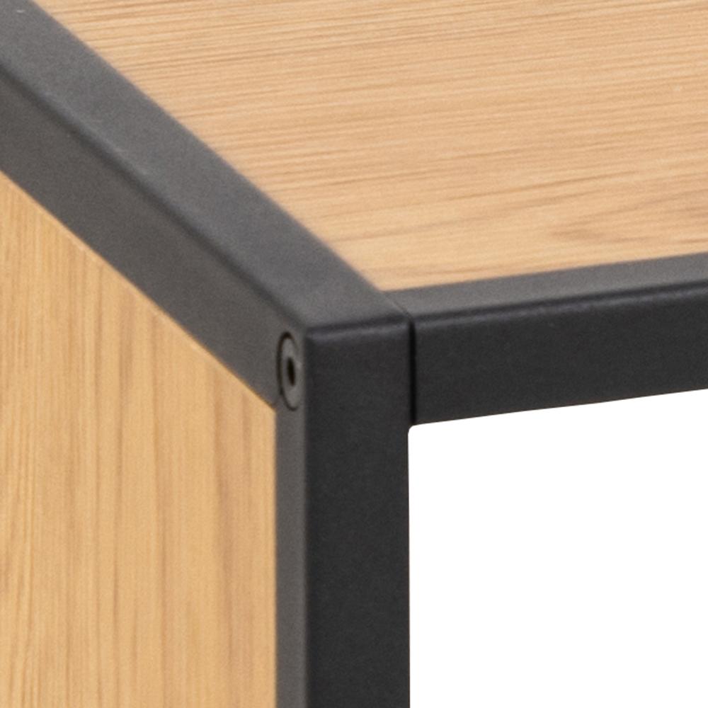 Wandelement Seaford 8211 Mat Zwart Metaal 8211 Wild Eiken Melamine Planken