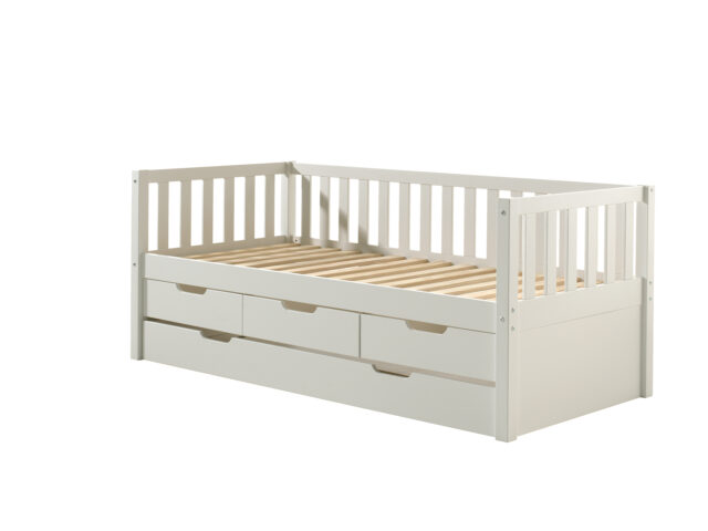 Kajuitbed Fritz 8211 Wit 8211 Bed 90 215 200 Cm Met 3 Opberglades En Bijhorend Rolbed