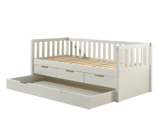 Kajuitbed Fritz 8211 Wit 8211 Bed 90 215 200 Cm Met 3 Opberglades En Bijhorend Rolbed