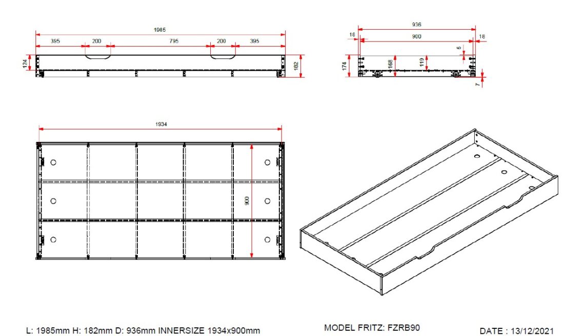 Kajuitbed Fritz 8211 Wit 8211 Bed 90 215 200 Cm Met 3 Opberglades En Bijhorend Rolbed