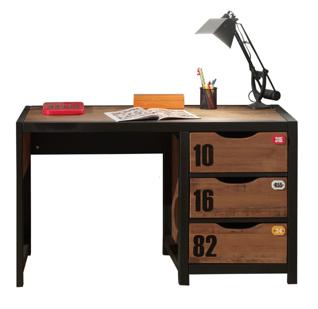 Bureau Alex 8211 Massief Grenen 8211 Zwart